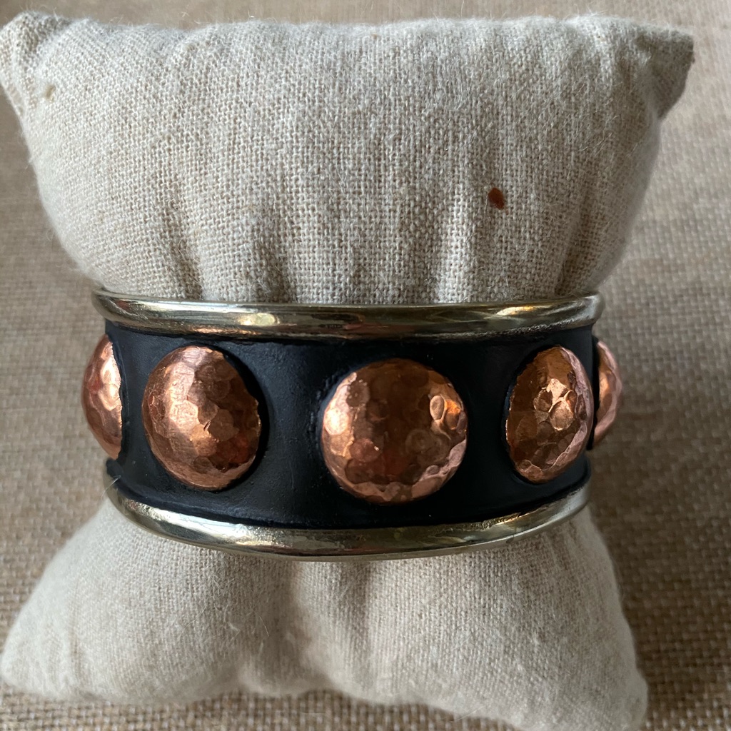 Nwt Gypsy Soule Hammered Silver Black & Copper